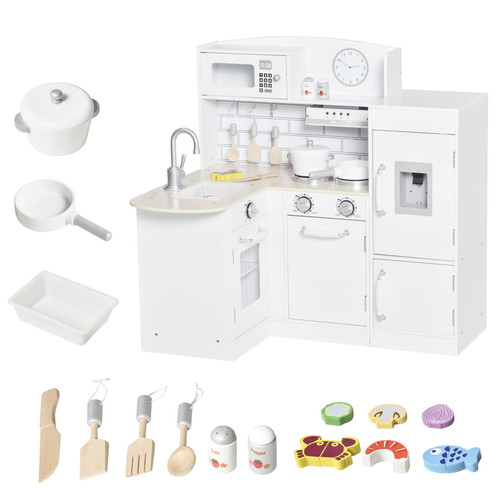 Homcom kids play kitchen white - homcom,